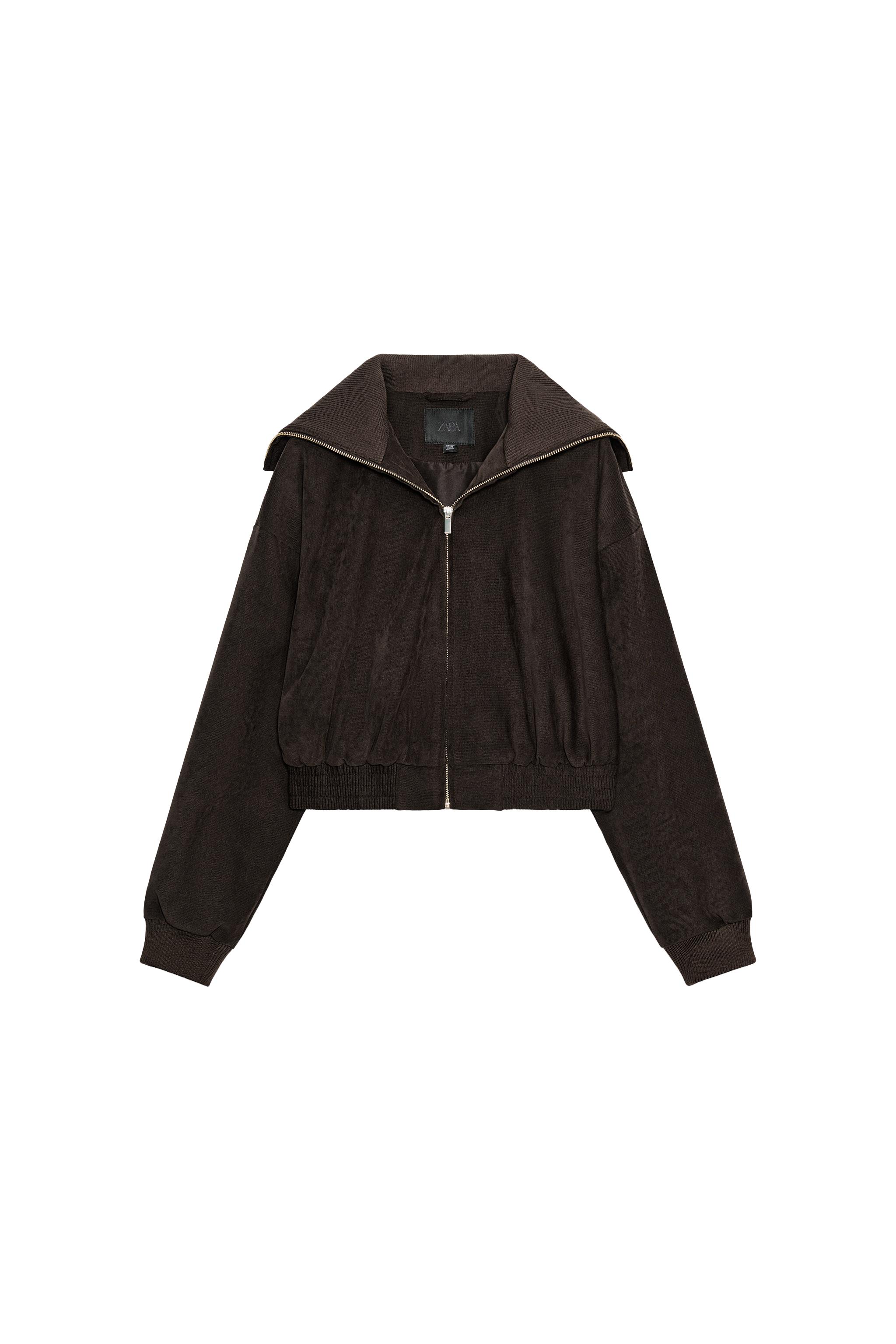 CROPPED RIB-COLLAR JACKET